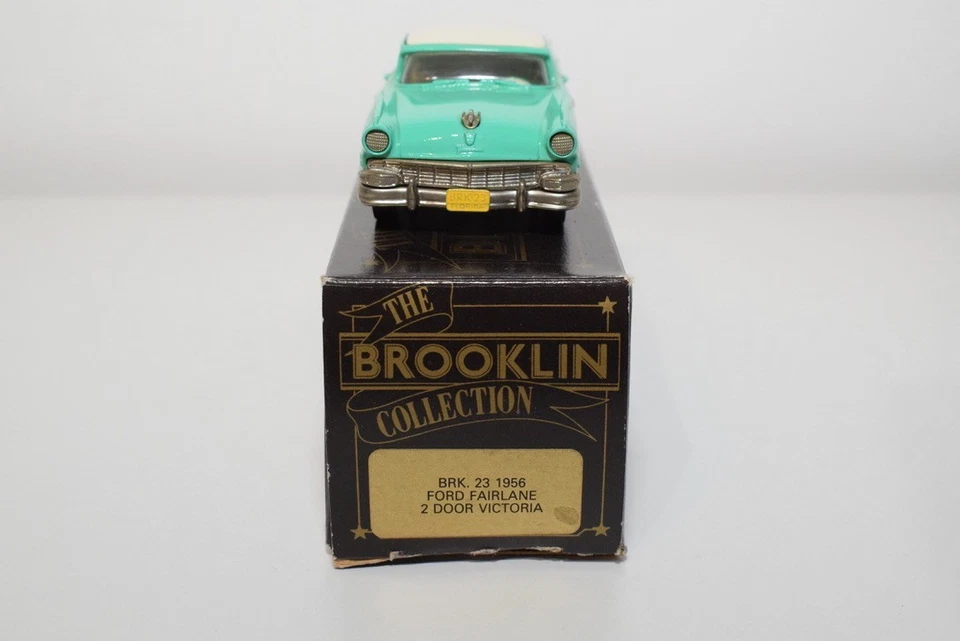 B85 1:43 BROOKLIN BRK23 BRK 23 FORD FAIRLANE 2 PORTE VICTORIA VERDE COME NUOV... - Immagine 4 di 4