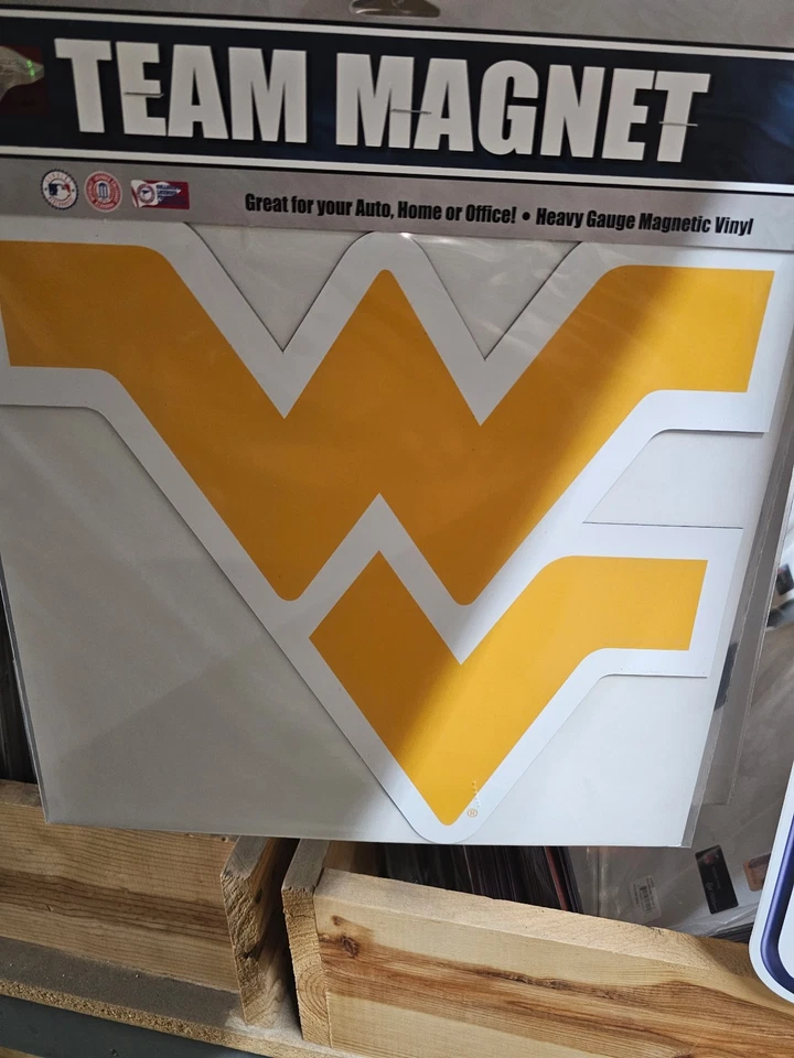 WEST VIRGINIA MOUNTAINEERS NCAA FOOTBALL MAGNET CAR OFFICE 12 Inch Helmet NEW - Image 3 of 3