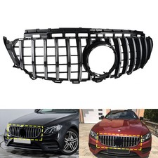 KÜHLERGRILL GT STIL GRILL PASST FÜR MERCEDES E-KLASSE W213 A238 C238 S213 CHROM