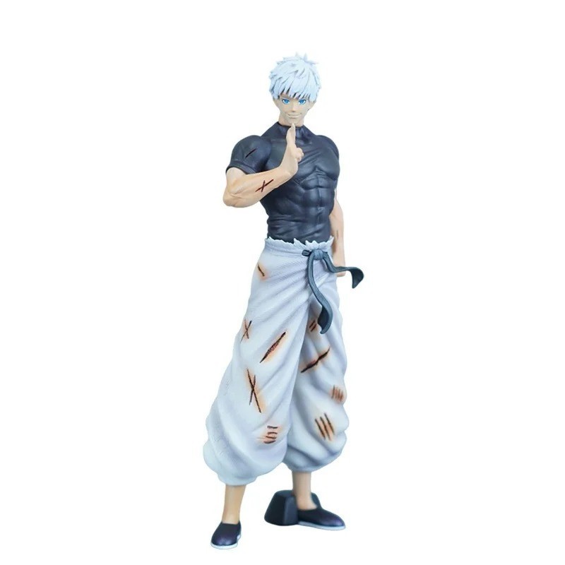 Statue anime Gojo Satoru 23cm avec socle effet énergie en PVC dynamique