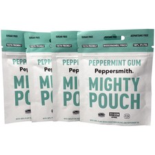 Peppersmith English Peppermint Xylitol Gum 50g Mighty Box (Pack of 4)