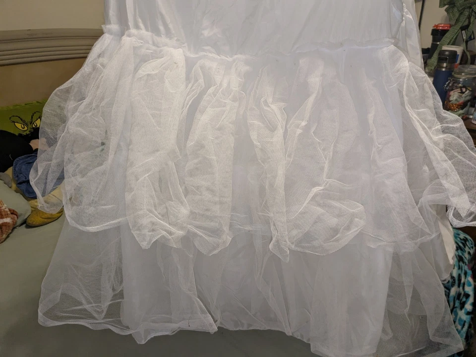 Mujer Novia/Promoción Peticoat Moda Capas Tul Falda Completa Sin Mangas Talla 10 Foto 3 de 4