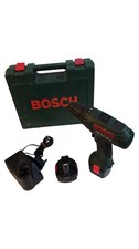 Bosch PSR 9.6V Cordless Drill Driver Set 2 Batteries Charger Case Tested