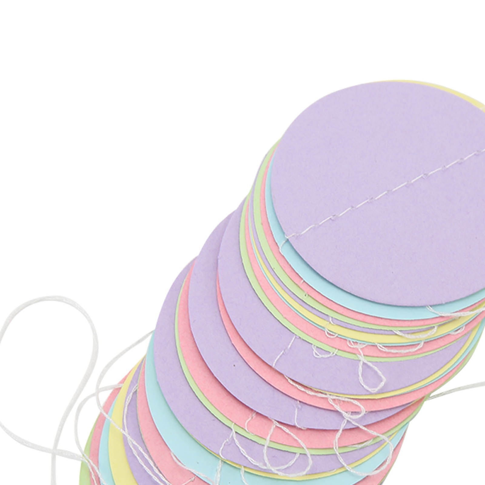 °5Pcs Circle Dot Paper Garland Colorful Circle Dot Exquisite Colors Wide