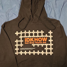 IDKHOW Graphic Print Pullover Fleece Hoodie D...