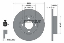 2x TEXTAR Disque de frein Avant pour AUDI 80 B3 (89, 89Q, 8A, 893, 894, 8A2)