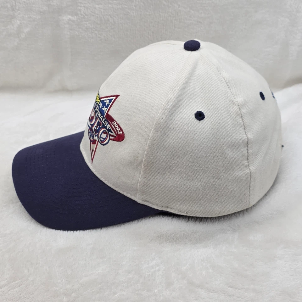 De colección Wrangler NFR Rodeo Sombrero Gorra Correa Trasera Blanco Azul Sarga Western Vegas Hombres Foto 2 de 4