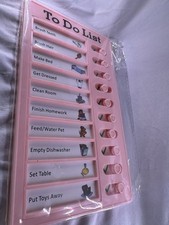 Kids Checklist / To-Do List Board Chore Goal Star Chart , Reusable, Cute Pink