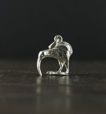 Charms Anhänger Silber 925 Kiwi Vogel - klein & nachtaktiv Neuseeland Silver