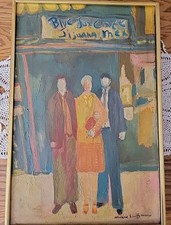 Eddie Edward K Evans Oil Painting Blue Fox Cafe Pittsburgh Pa Playwright Artist