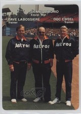 1990 Houston Astros Stadium Giveaway Dave LaBossiere Dennis Liborio #28 0q3