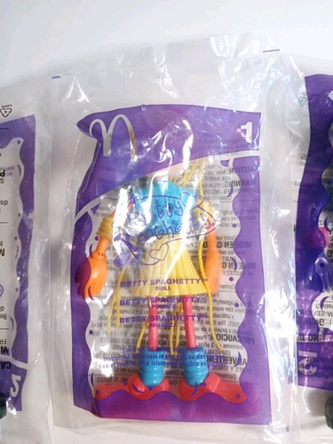 Betty Spaghetti Dolls NIP Mcdonalds 3 Happy Meal Toys VTG 2003 - Picture 5 of 10