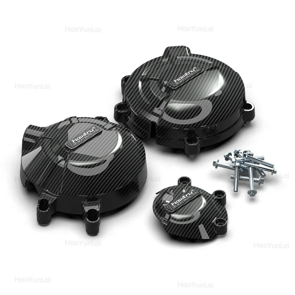 Cubierta de protección de motor de fibra de carbono para Honda CB500F CB500X 14-18 CBR500R 15-18 Foto 4 de 4