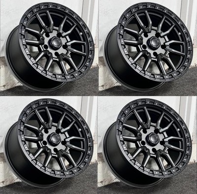 17'' WHEELS FOR JEEP WRANGLER OVERLAND RUBICON 17x8.5 5x127 5x5 ET0 RIMS SET 4