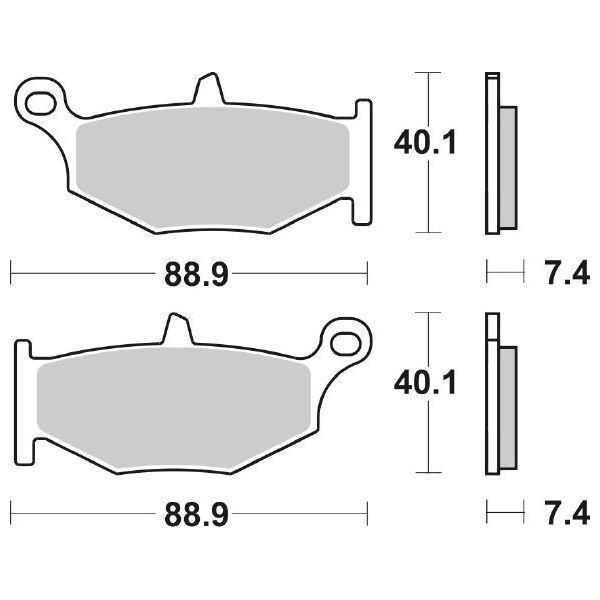 Suzuki GSX R (K6 K7) 750 BremsbeläGe SBS 833 HF 2006 2007-image