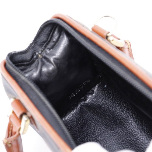 FENDI Shoulder Bag Purse 2way PVC Leather Black Gray Brown Authentic - Picture 23 of 24