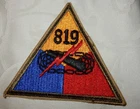 WW2 US ARMY 819th TANK BATTALION USA MILITARY PATCH BADGE GENUINE UNITED STATES