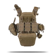 Kiborg GU Gen.2 Plate Carrier with 8 Pouches Quick-Release Tactical Vest Coyote
