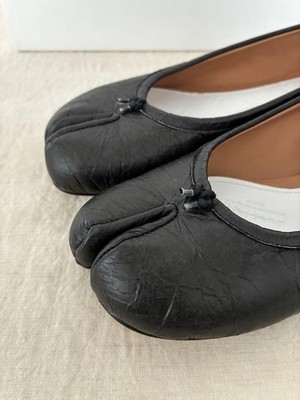 Maison Margiela Tabi Ballet Flats Crinkled Black EU36 (22.5–23cm
