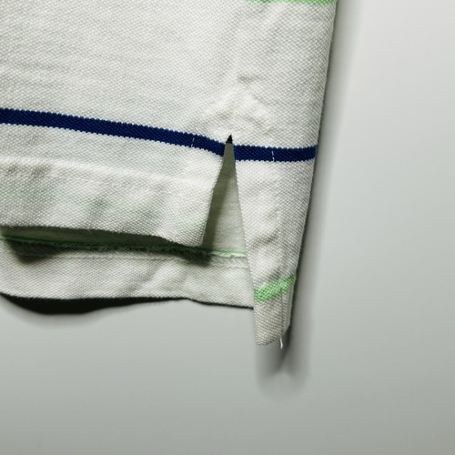 Merona The Ultimate Polo Classic Fit XL Mens White Blue Green Striped Shirt - Picture 5 of 6