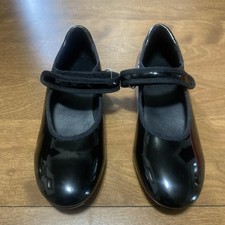 Grade School Girls Black Mary Jane Tap Shoes Size 1Y Kids Dance