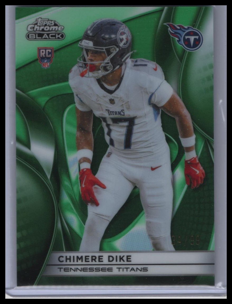 2025 Topps Chrome Black #149 Chimere Dike Green Refractor #/99