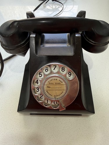 Bakelite Black Telephone Working Order 1948 GB NZ AU