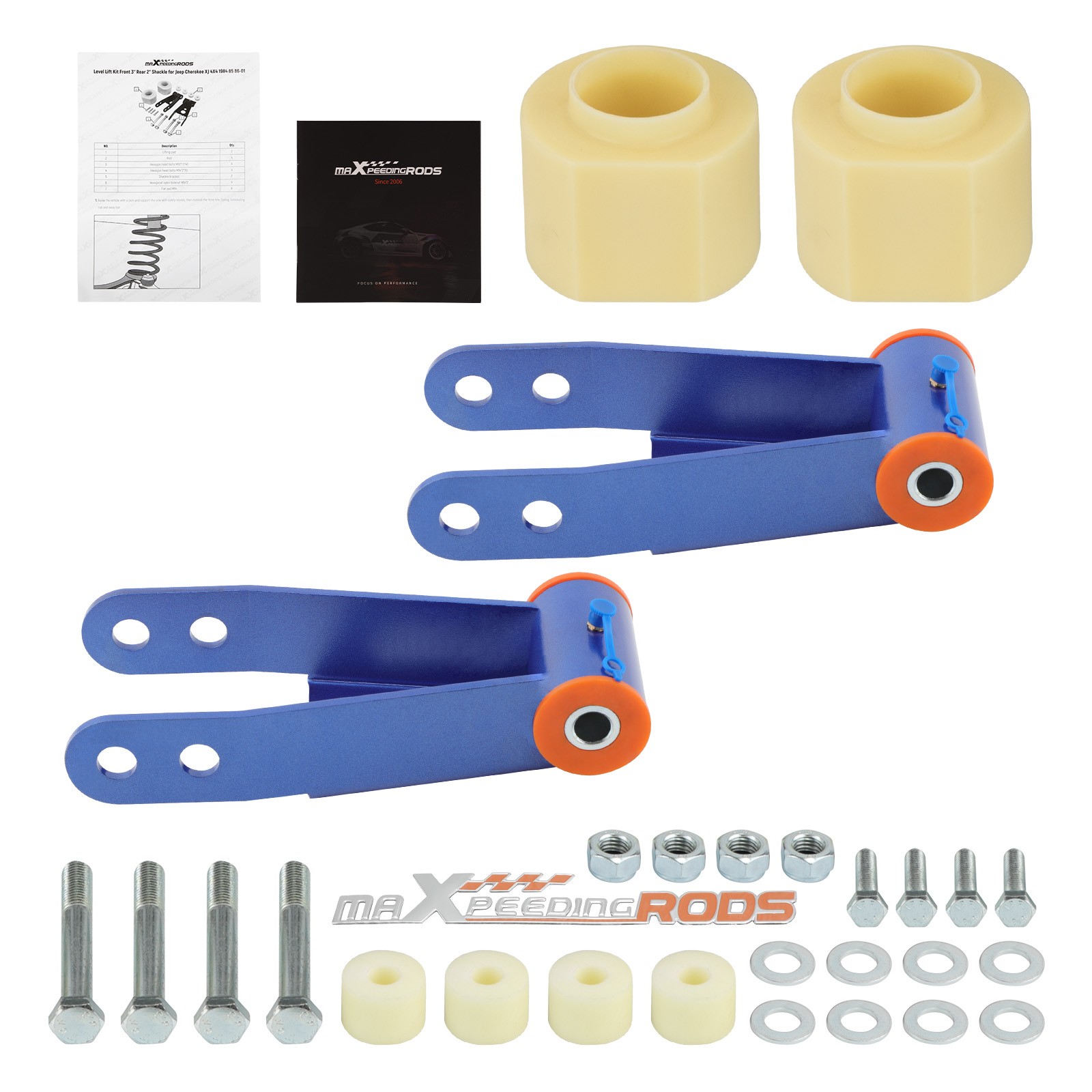 Kit de rehausse 3"+2" pour Jeep Cherokee XJ forgé haute résistance 4x4