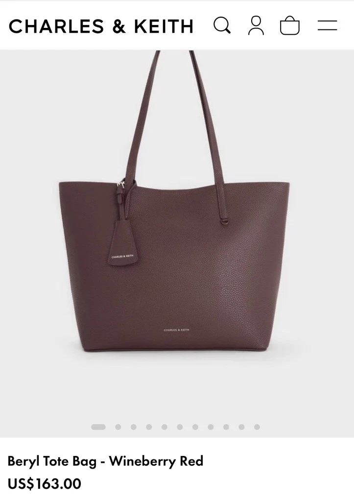 CHARLES & KEITH Leather Exterior Bags & Handbags for Women for