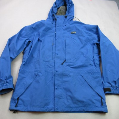 REI Men's XL Blue Gore-Tex Waterproof Rain Shell Jacket Hooded Outdoor Coat