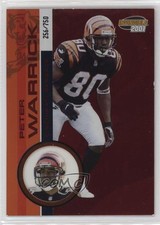 2001 Pacific Invincible Red /750 Peter Warrick #53 0q3