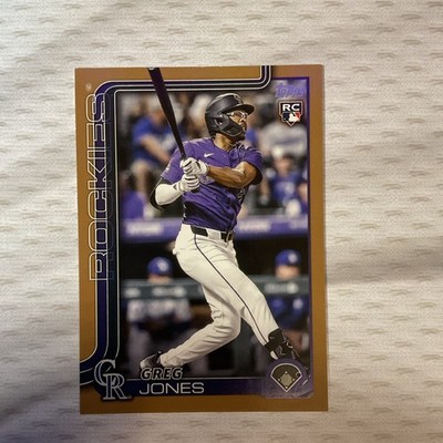 2025 Topps Series 1 Greg Jones #36 Gold Parallel Colorado Rockies Rookie /2025