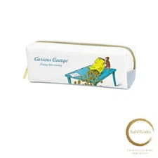 New Kamio Japan Kamiojapan Curious George Slim Box Pen Pouch Donut