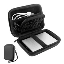 External Hard Drive Case, EVA Protective Shockproof Carrying Medium, Black