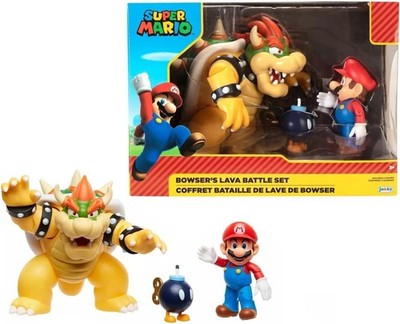 Super Mario   Bowser 18 cm vs. Mario Spielfiguren Set 3-teilig Neu & OVP