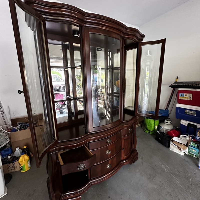 Ashley Furniture China Cabinet (TOP & Bottom Set) Excellent condition! Looks New