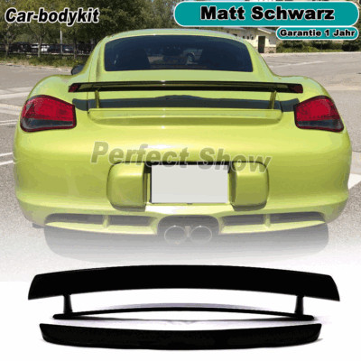 Matte Black Rear Spoiler Wing Lip For Porsche Cayman 987 Coupe 05-12