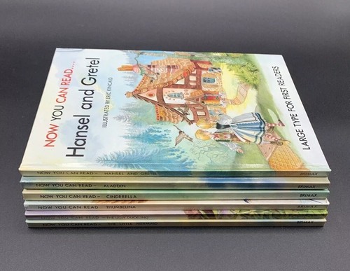 Vintage Fairytale Now You Can Read Book HC Lot 7: Little Mermaid/ Aladdin & More - Picture 2 of 23