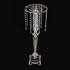 26in 10Pcs Acrylic Crystal Floral Vase Flower Stand Holders For Wedding Table