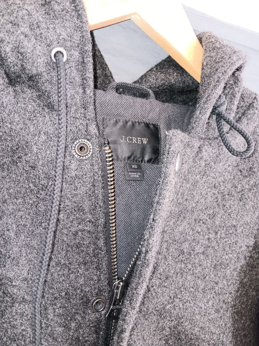 J.Crew Hooded Pea Coat Mens XS 100% Wool 3M Thinsulate | eBay J.Crew Hooded Pea Coat Mens XS 100% Wool 3M Thinsulate | eBay