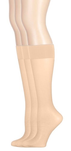 EMEM Apparel Women's Plus Size Queen Day Sheer Knee High Stockings 3-Pack - 第 3/40 張圖片