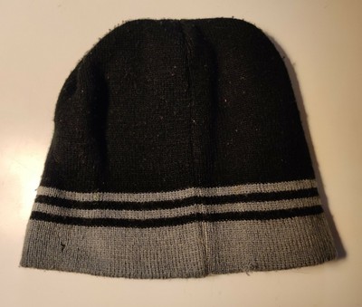 Snap-On Beanie Hat Black and Grey | eBay