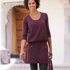 plum sweater dress