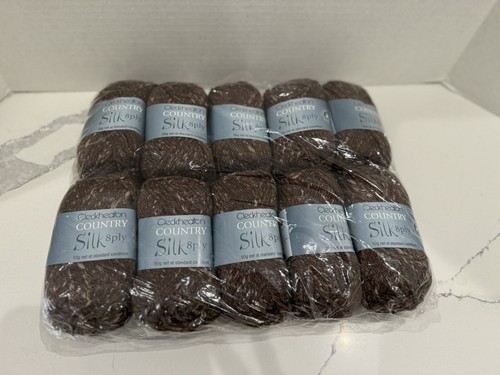 SCHNÄPPCHEN!! Cleckheaton Country Seide 8-fädig Garn ~ Farbe #6 braun ~ 50 g/95 m ~ 10 Stück