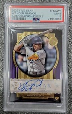 🔥POP 1! 2022 Topps Five Star Auto RC /50 Purple Wander Franco * PSA 9 *🔥