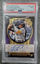 🔥POP 1! 2022 Topps Five Star Auto RC /50 Purple Wander Franco * PSA 9 *🔥