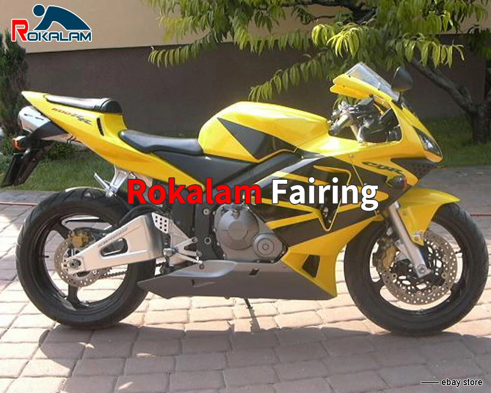 For CBR600RR F5 2003 2004 CBR 600RR Yellow Aftermarket Motorcycle Fairing Set
