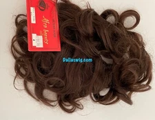 Afro Beauty Collection 100% Human Hair Top Piece Pull Thru Piece Brown Color Wig