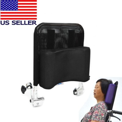 Neck Support Wheelchair Headrest Head Padding Portable Adjustable Cushion Black