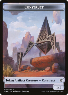 10 Token Cards - CONSTRUCT - Zendikar Rising (ZNR) - Magic MTG FTG